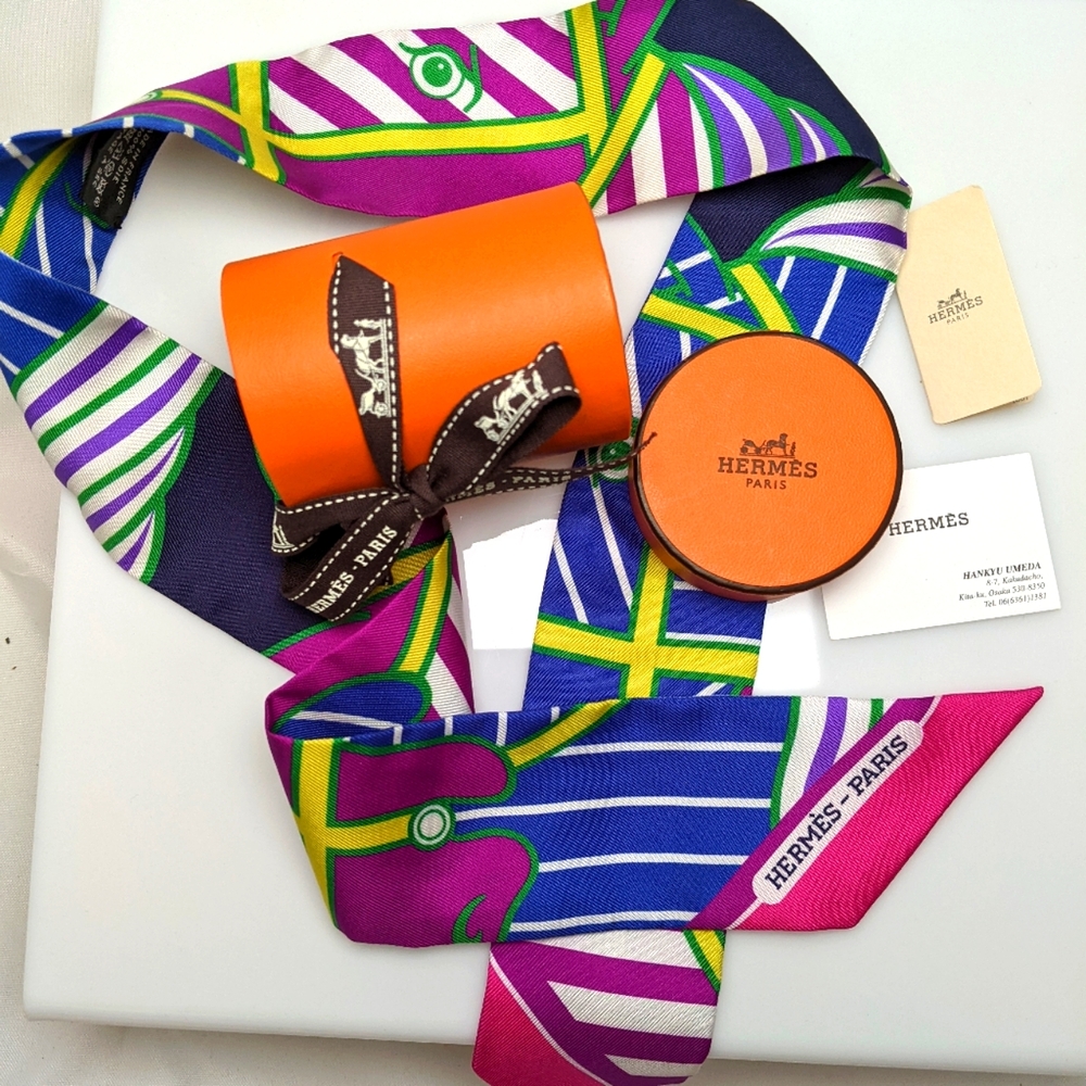 EUC Hermes Silk Twilly Scarf